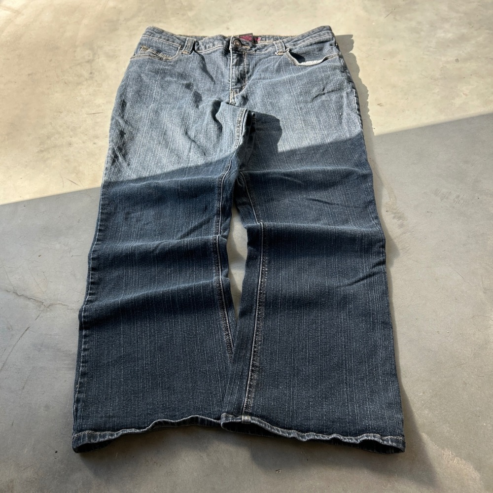 LA Blues Womens 18WS Dark Wash Straight Leg Denim Jeans Blue J88